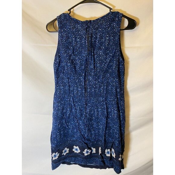 Niki Lee Womens Juniors Size 9 Medium Sundress sleeveless Blue pattern - Picture 2 of 2